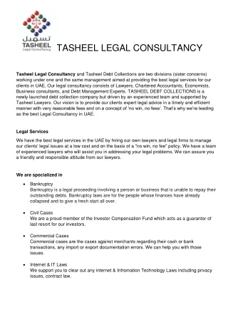 Tasheel Legal Consultancy
