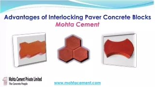 Advantages of Interlocking Paver Concrete Blocks | Mohta Cement