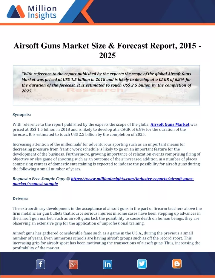 airsoft guns market size forecast report 2015 2025