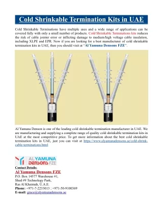 cold shrinkable termination kits in uae