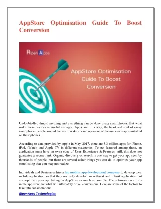 appstore optimisation guide to boost conversion