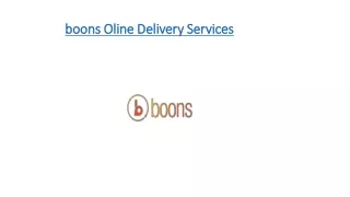 boons Oline Delivery Services