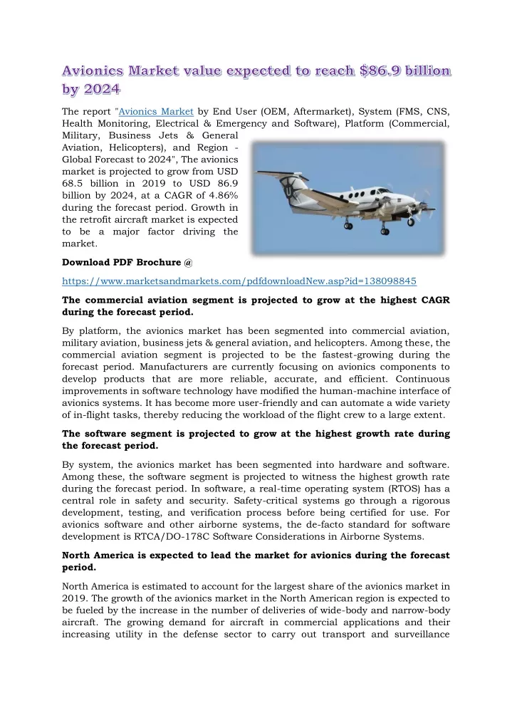 the report avionics market by end user