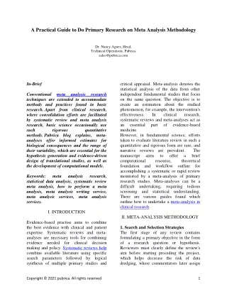 a practical guide to do primary research on meta