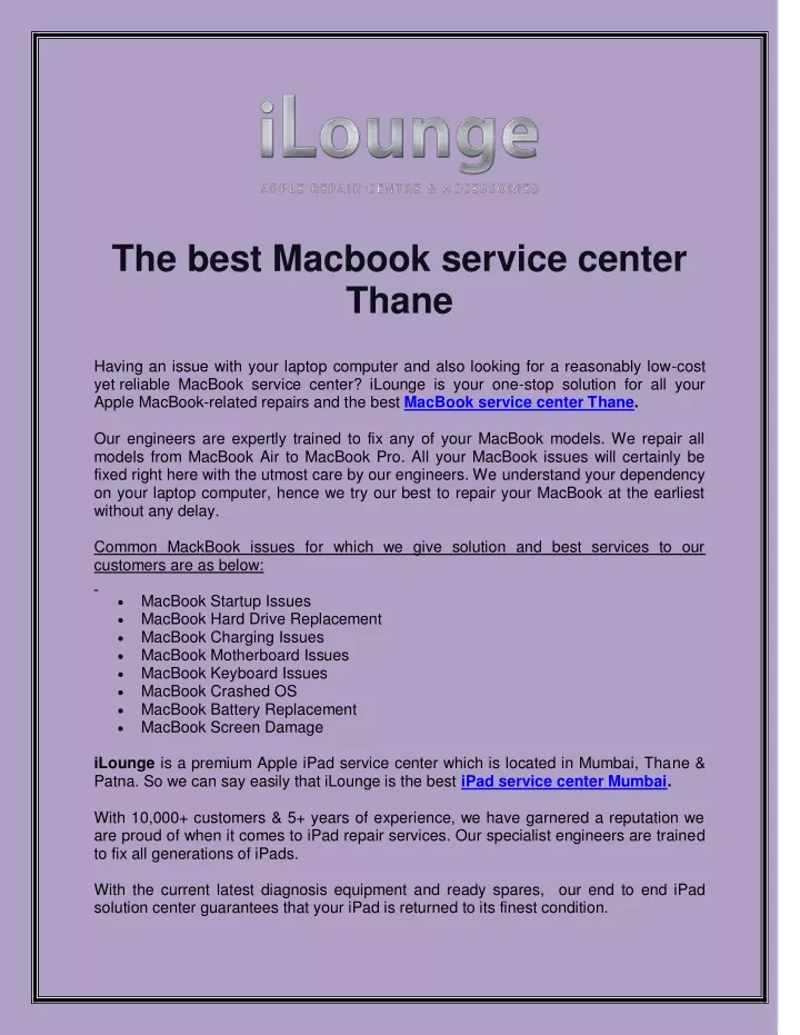 the best macbook service center thane