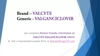 brand valcyte generic valganciclovir