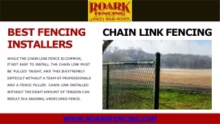 Best fencing installers and repair service at Roark Fencing