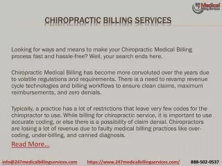 chiropractic billing services