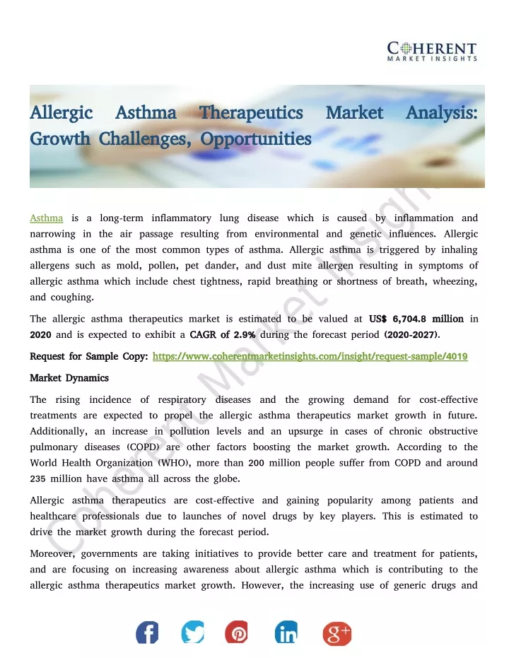 allergic asthma therapeutics market analysis