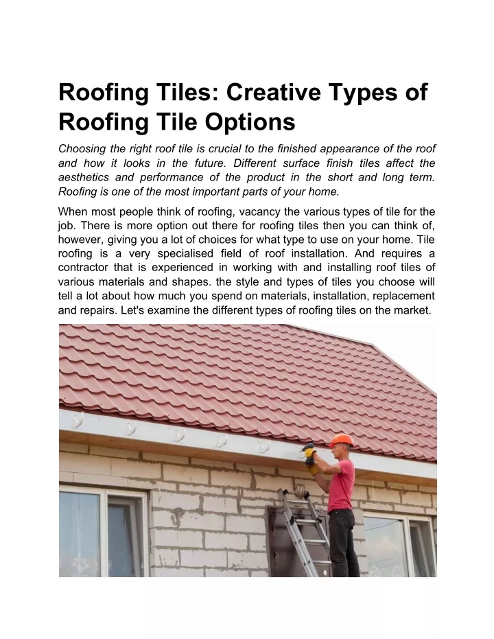 roofing tiles creative types of roofing tile