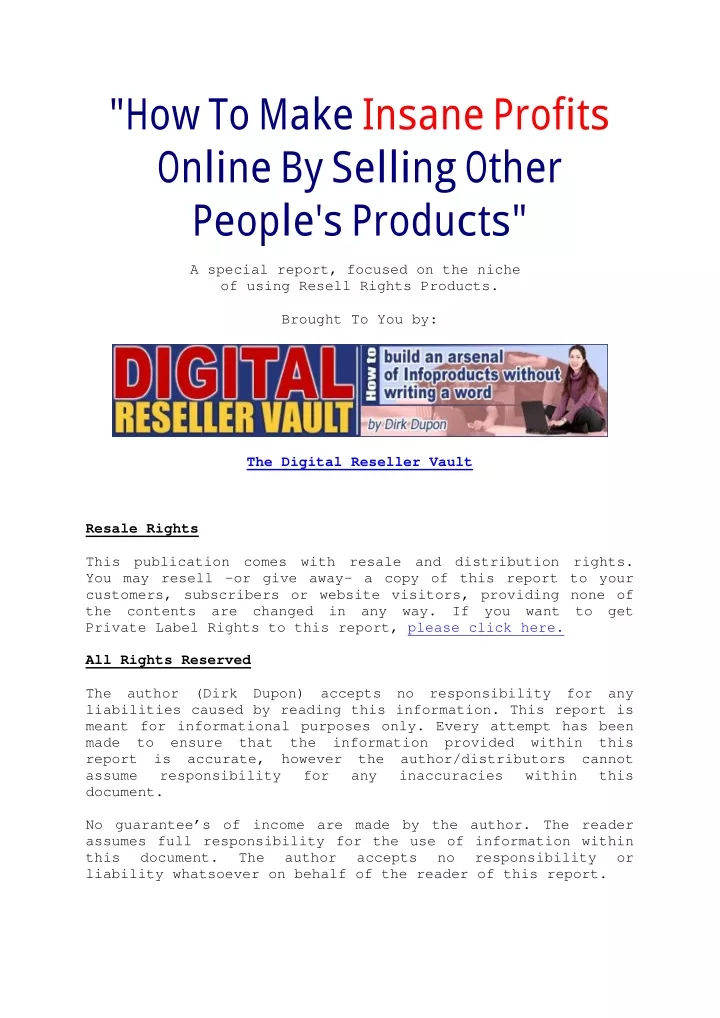 how to make insane profits online by selling