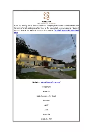 if you are looking for an electrical services