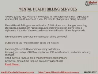 mental health billing services