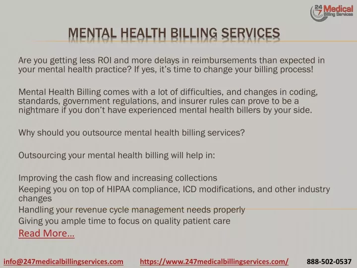 mental health billing services