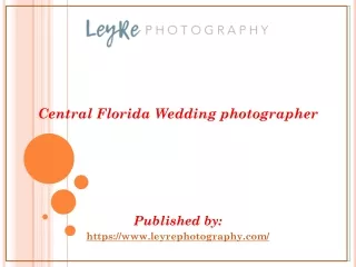Central Florida Wedding photographer