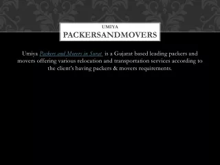 Packers and Movers in Surat