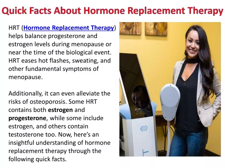 quick facts about hormone replacement therapy