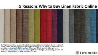 5 reasons why to buy linen fabric online