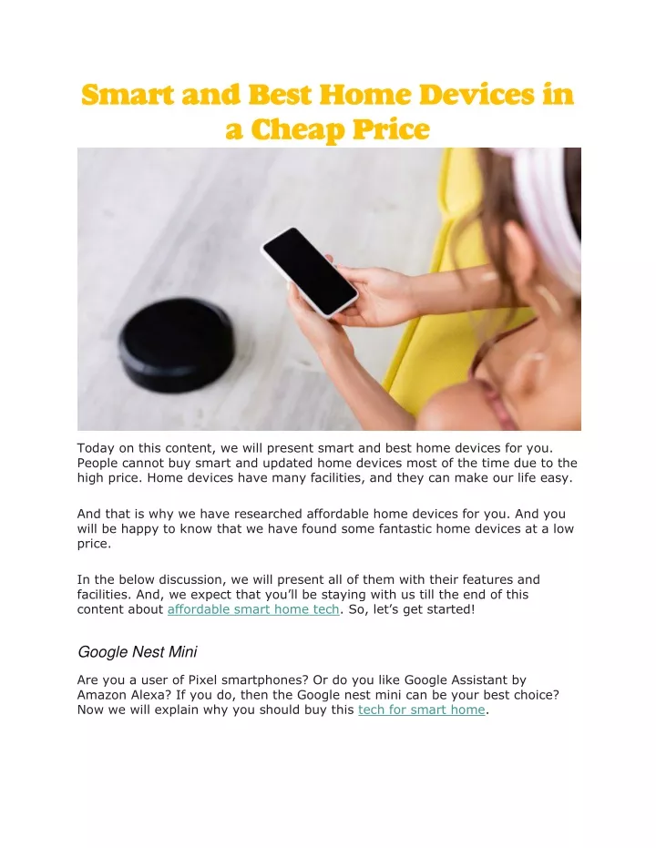 smart and best home devices in a cheap price