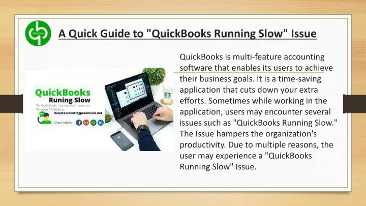 a quick guide to quickbooks running slow issue