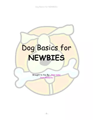 Dog Basics for Newbies
