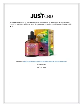 obtenga aceite y tintura de cbd de espectro
