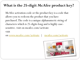 what is the 25 digit mcafee product key