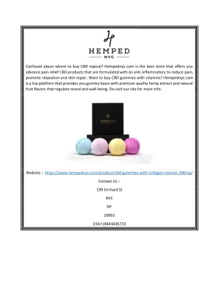 CBD Gummies With Vitamins | Hempednyc.com