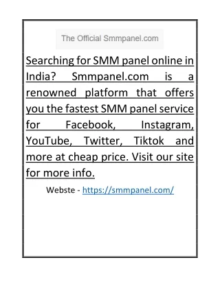 searching for smm panel online in india smmpanel