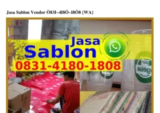 Jasa Sablon Vendor 083141801808{WA}