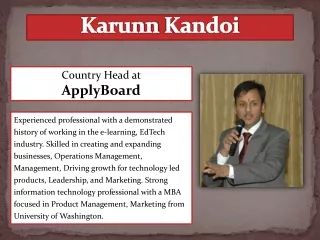 Karun Kandoi - Country Head at ApplyBoard