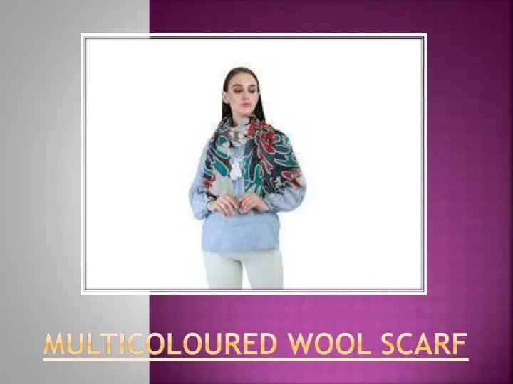 multicoloured wool scarf