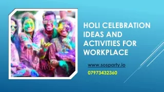 Holi Celebration Activities for Office