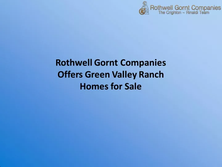 rothwell gornt companies offers green valley