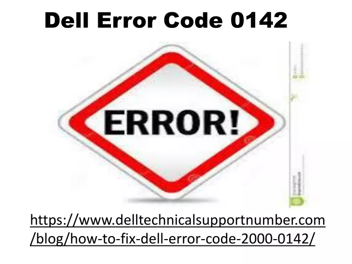 dell error code 0142