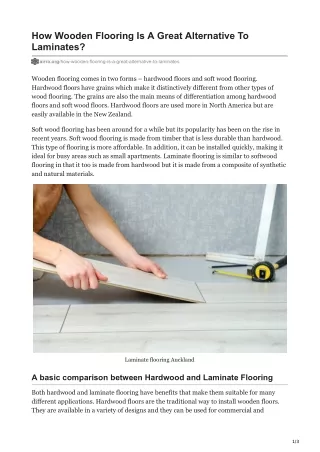 how wooden flooring is a great alternative