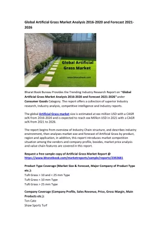 global artificial grass market analysis 2016 2020