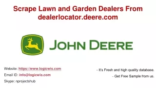 scrape lawn and garden dealers from dealerlocator
