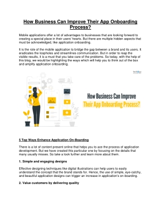 how business can improve their app onboarding