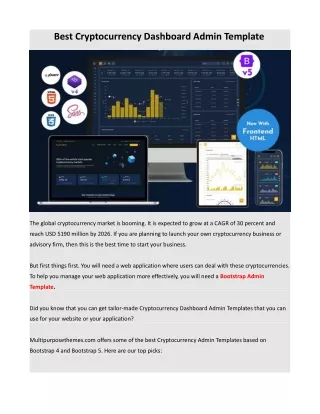 best cryptocurrency dashboard admin template