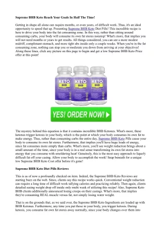 supreme bhb keto reach your goals in half the time