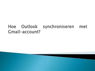 hoe outlook synchroniseren met gmail account