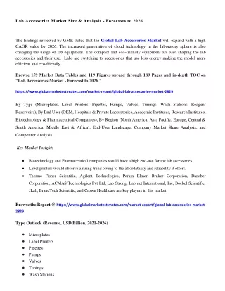 lab accessories market size analysis forecasts