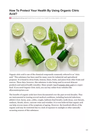 how to protect your health by using organic