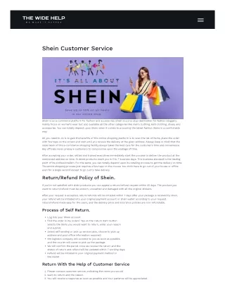 shein customer service