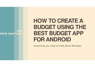 How To Create A Budget Using The Best Budget App For Android