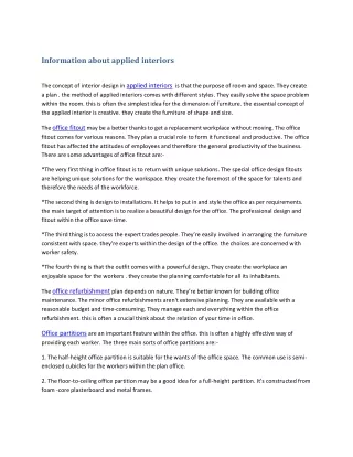 information about applied interiors