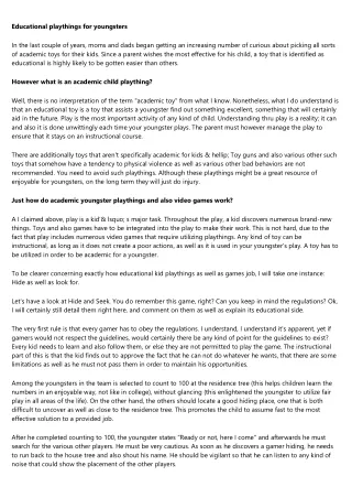 Guide To Choosing Educational Toys For Children