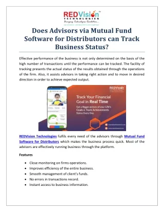 does advisors via mutual fund software