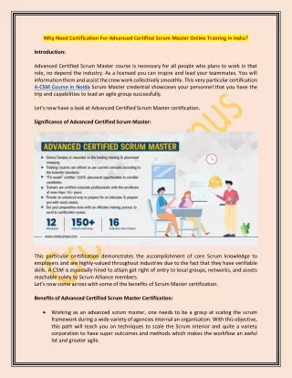 why need certification for advanced certified